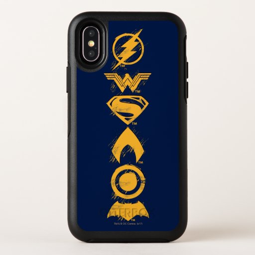 Justice League | Stylized Team Symbols Lineup OtterBox Symmetry iPhone X Case
