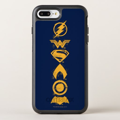 Justice League | Stylized Team Symbols Lineup OtterBox Symmetry iPhone 8 Plus/7 Plus Case