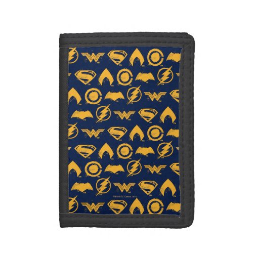 Justice League  Stylized Team Symbols Lineup Trifold Wallet