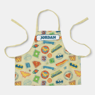 Justice League Super Hero Badge Pattern Apron