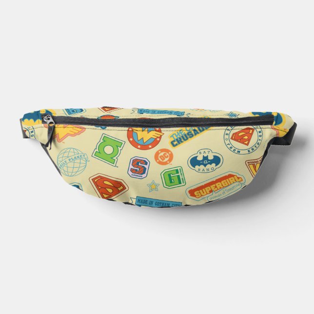 Justice League Super Hero Badge Pattern Fanny Pack (Lay Down)