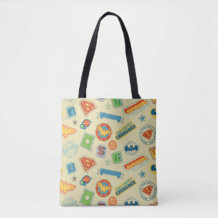 Justice League Super Hero Badge Pattern Tote Bag