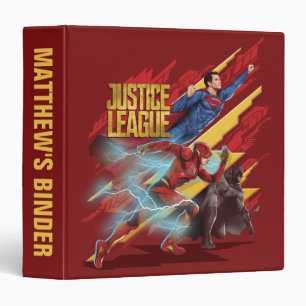 Justice League Superman, Flash, & Batman Badge 3 Ring Binder