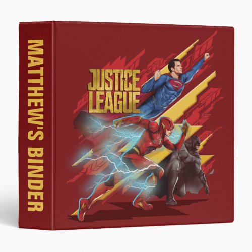 Justice League  Superman Flash  Batman Badge 3 Ring Binder