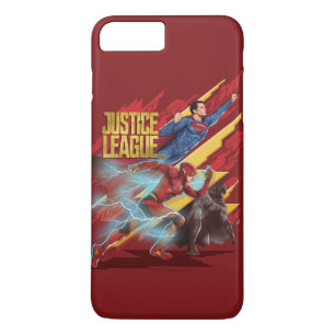 Justice League   Superman, Flash, & Batman Badge iPhone 8 Plus/7 Plus Case