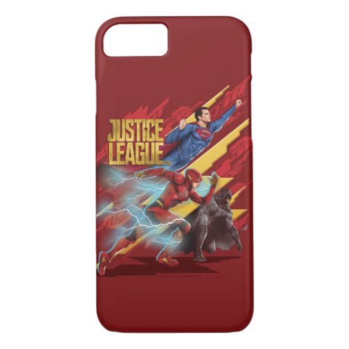 Justice League  Superman Flash  Batman Badge iPhone 87 Case