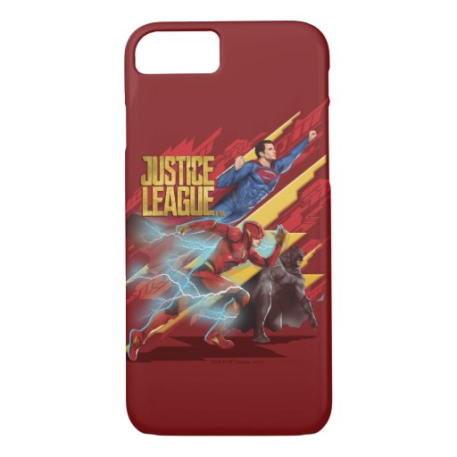 Justice League | Superman, Flash, & Batman Badge iPhone 8/7 Case