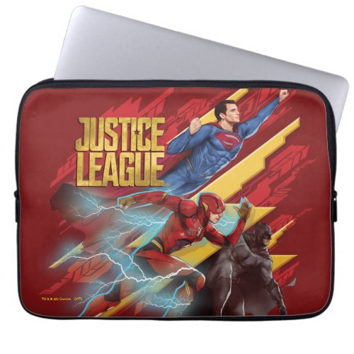 Justice League  Superman Flash  Batman Badge Laptop Sleeve