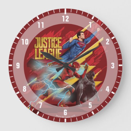 Justice League  Superman Flash  Batman Badge Large Clock