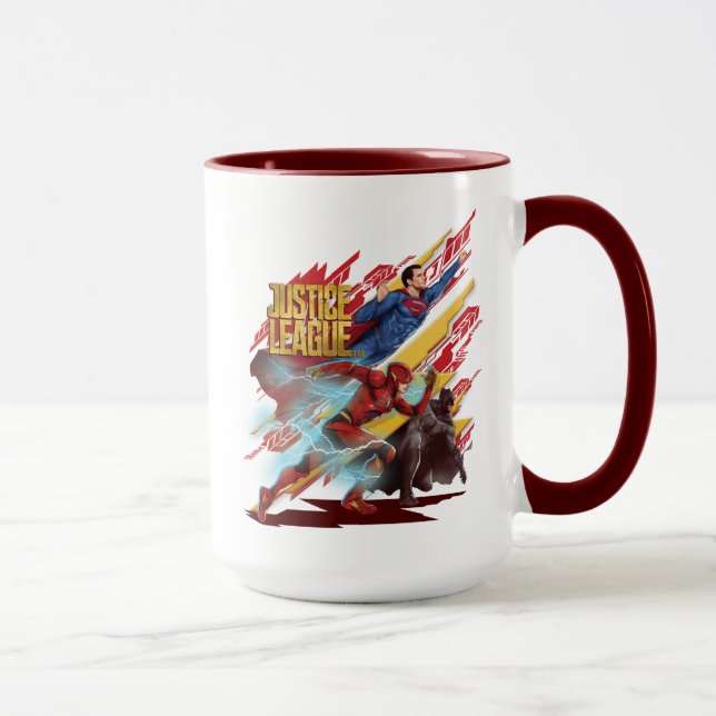 Justice League | Superman, Flash, & Batman Badge Mug (Right)