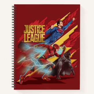 Justice League | Superman, Flash, & Batman Badge Notebook