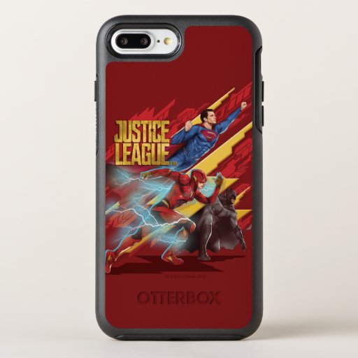 Justice League | Superman, Flash, & Batman Badge OtterBox Symmetry iPhone 8 Plus/7 Plus Case