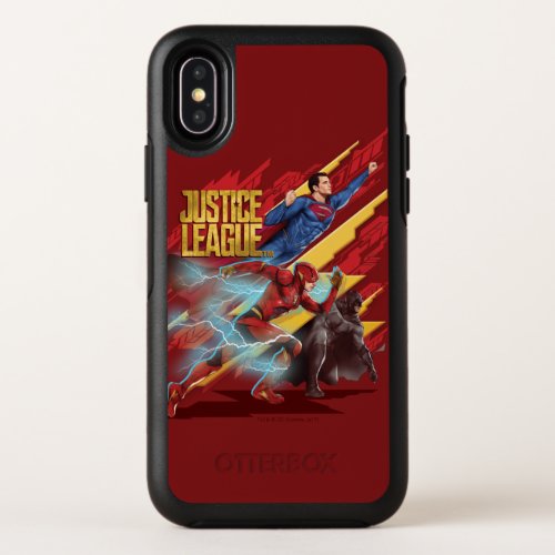 Justice League  Superman Flash  Batman Badge OtterBox Symmetry iPhone X Case