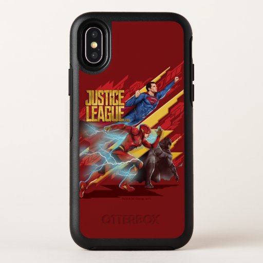 Justice League | Superman, Flash, & Batman Badge OtterBox Symmetry iPhone X Case