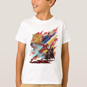 Justice League Superman, Flash, & Batman Badge T-Shirt
