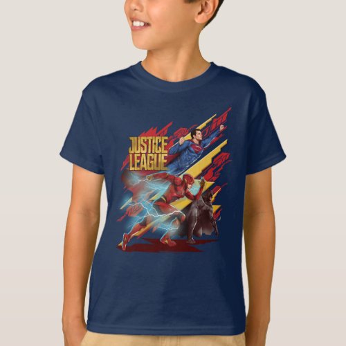 Justice League  Superman Flash  Batman Badge T_Shirt