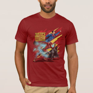 Justice League Superman, Flash, & Batman Badge T-Shirt