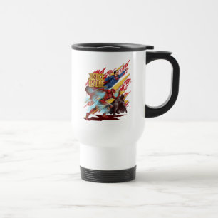 Justice League   Superman, Flash, & Batman Badge Travel Mug