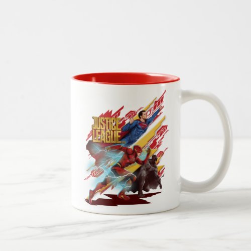 Justice League  Superman Flash  Batman Badge Two_Tone Coffee Mug