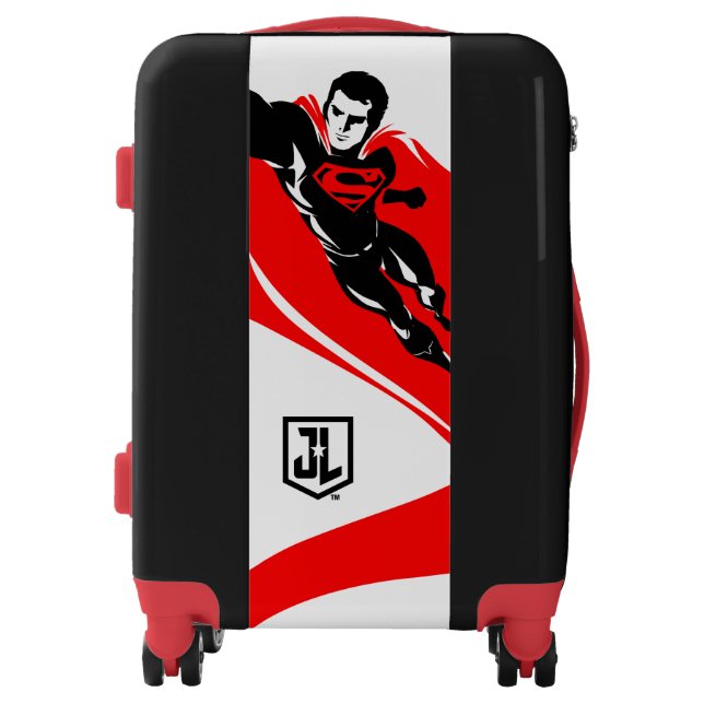Justice League | Superman Flying Noir Pop Art Luggage (Front)