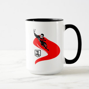 Justice League Superman Flying Noir Pop Art Mug