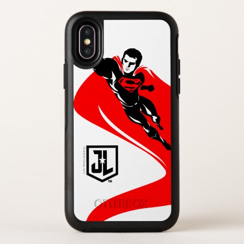 Justice League  Superman Flying Noir Pop Art OtterBox Symmetry iPhone X Case