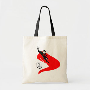 Justice League   Superman Flying Noir Pop Art Tote Bag