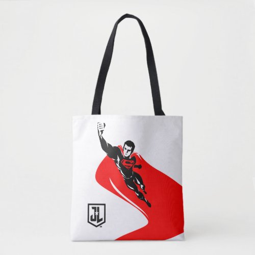 Justice League  Superman Flying Noir Pop Art Tote Bag