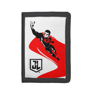 Justice League Superman Flying Noir Pop Art Trifold Wallet