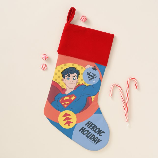 Justice League Superman Holiday Bauble Christmas Stocking (Front)