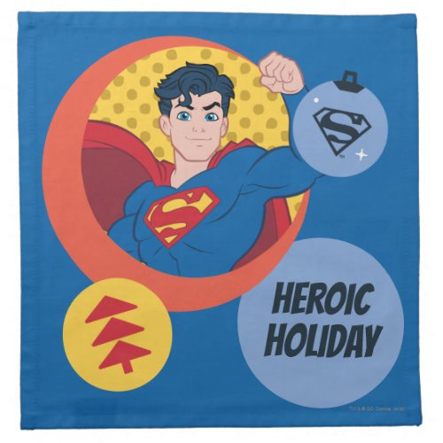 Justice League Superman Holiday Bauble Cloth Napkin