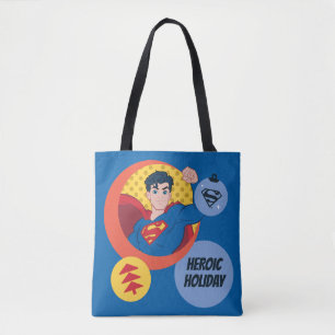Justice League Superman Holiday Bauble Tote Bag