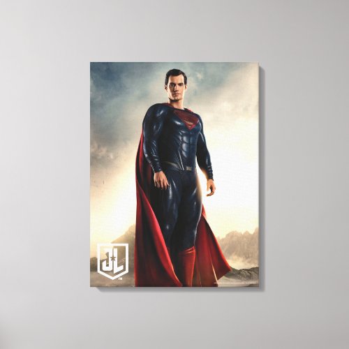 Justice League  Superman On Battlefield Canvas Print