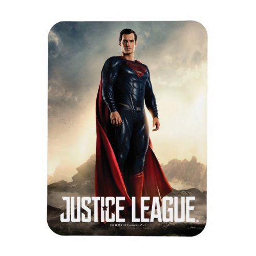 Justice League  Superman On Battlefield Magnet