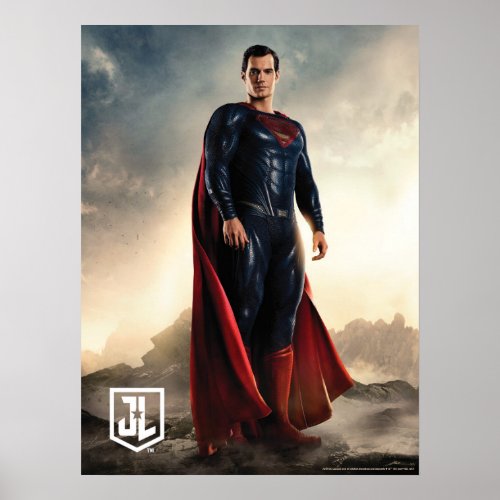 Justice League  Superman On Battlefield Poster
