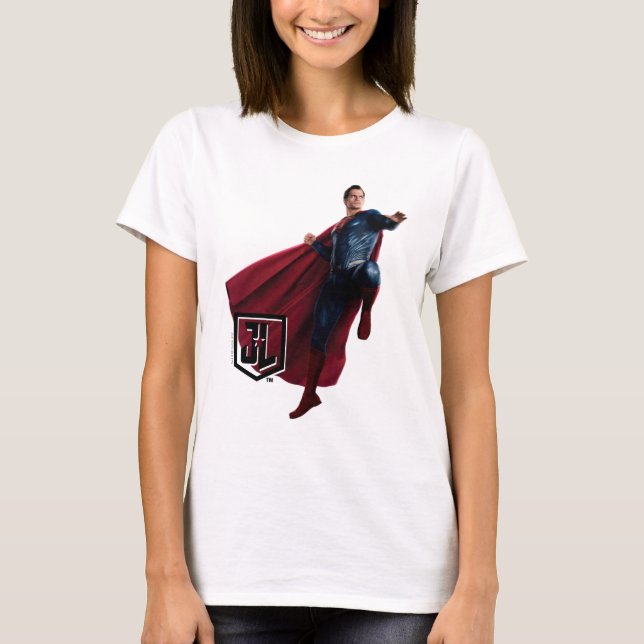 Justice League | Superman On Battlefield T-Shirt (Front)