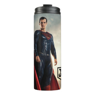 Justice League Superman On Battlefield Thermal Tumbler