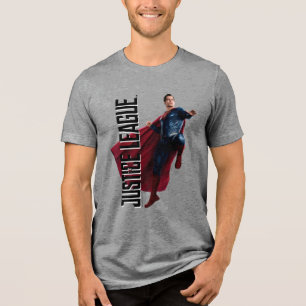 Justice League Superman On Battlefield Tri-Blend Shirt