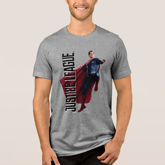Justice League | Superman On Battlefield Tri-Blend Shirt (Front)