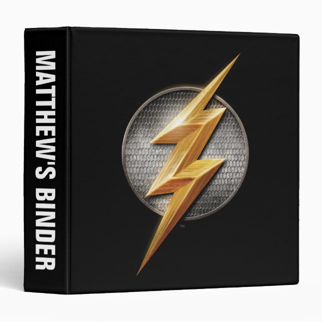 Justice League | The Flash Metallic Bolt Symbol Binder (Front/Spine)
