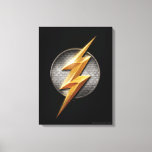 Justice League | The Flash Metallic Bolt Symbol Canvas Print
