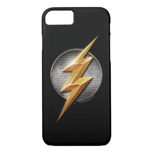 Justice League  The Flash Metallic Bolt Symbol iPhone 87 Case