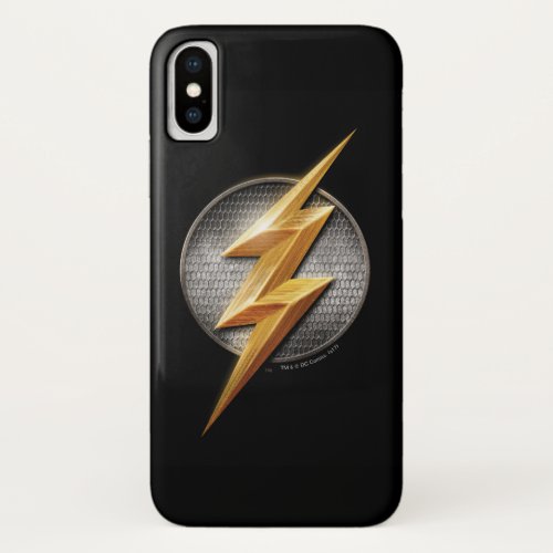 Justice League  The Flash Metallic Bolt Symbol iPhone X Case