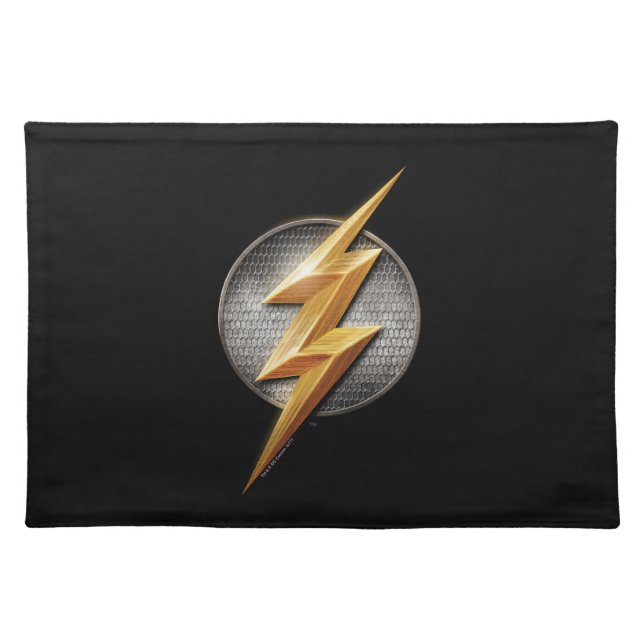 Justice League | The Flash Metallic Bolt Symbol Cloth Placemat (Front)