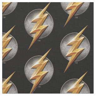 Justice League   The Flash Metallic Bolt Symbol Fabric