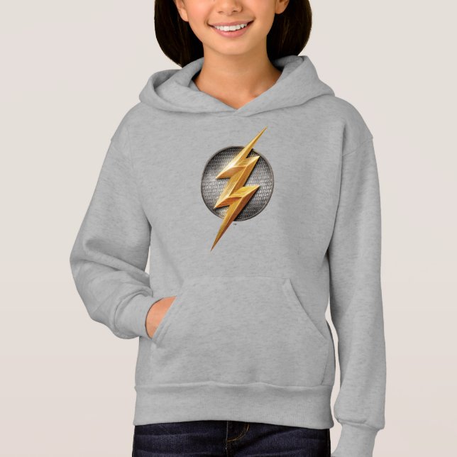 Justice League | The Flash Metallic Bolt Symbol Hoodie (Front)