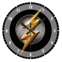 Justice League | The Flash Metallic Bolt Symbol Large Clock
