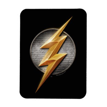 Justice League | The Flash Metallic Bolt Symbol Magnet by justiceleague at Zazzle