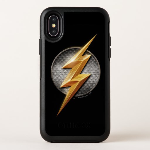 Justice League | The Flash Metallic Bolt Symbol OtterBox Symmetry iPhone X Case