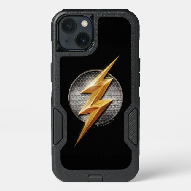 Justice League | The Flash Metallic Bolt Symbol Otterbox iPhone Case (Back)